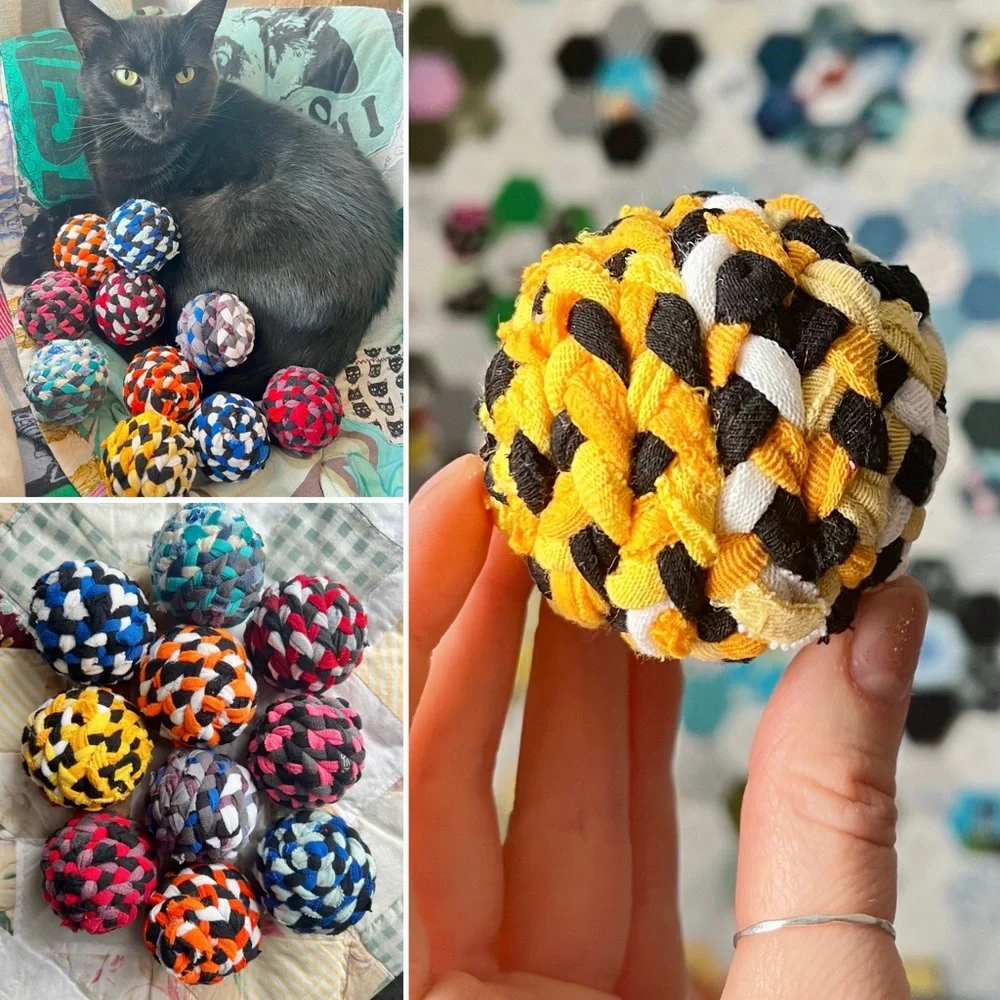 Colorful Cat Toy - Braided Ball